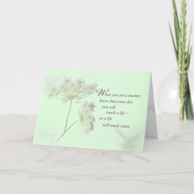 Teacher Appreciation Day Wildflowers Thank You (Front)