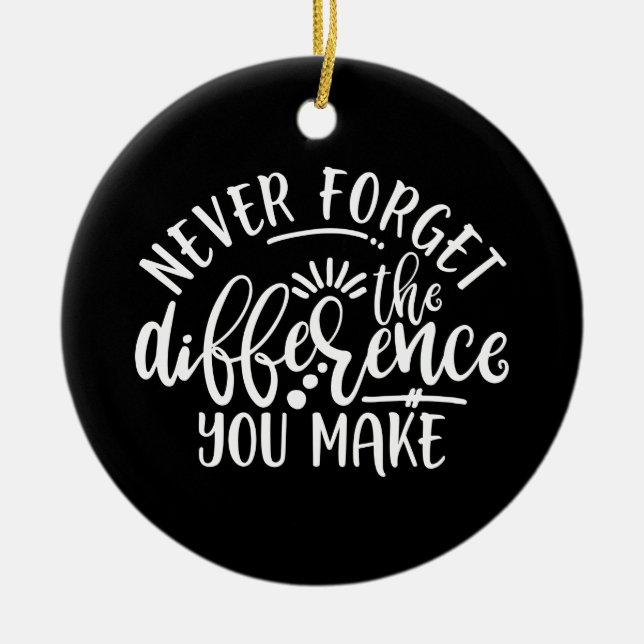 Teacher Appreciation Design Idea Ceramic Ornament (Front)