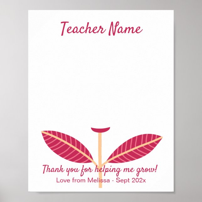 Teacher Appreciation DIY Handprint Template Poster (Front)