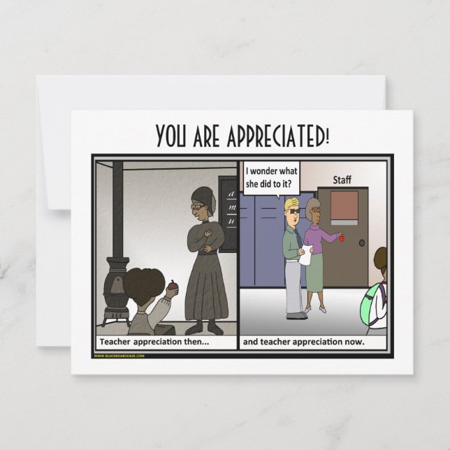 Teacher Appreciation Flat Card (Front)