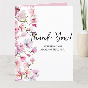 Teacher appreciation flat Thank You Card