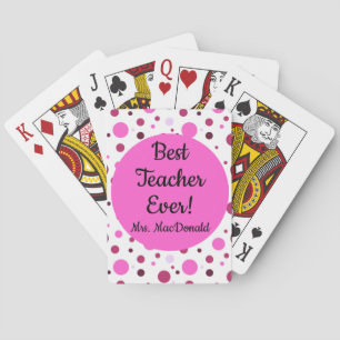 Teacher appreciation gift best teacher ever playing cards
