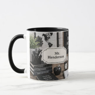 Teacher Appreciation Gift Black & White Mug