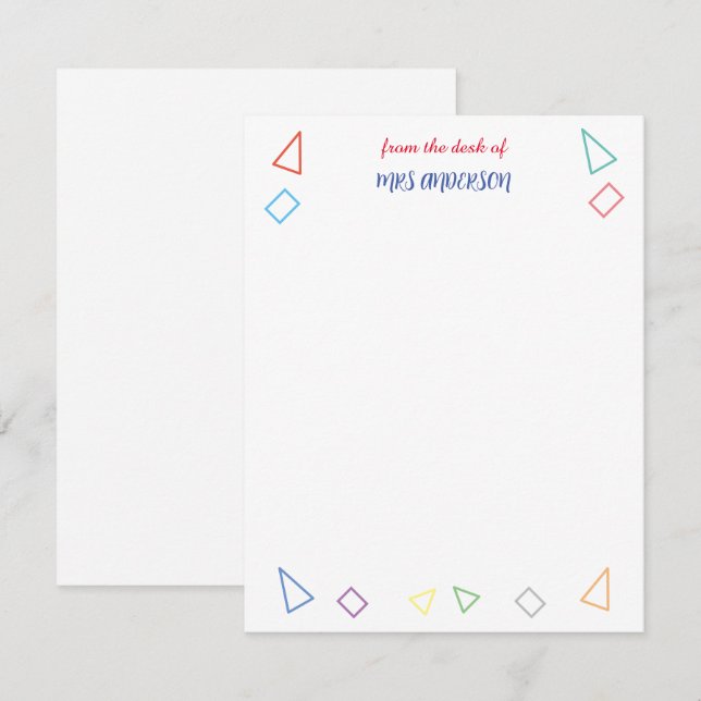 Teacher Appreciation Gift Card (Front/Back)
