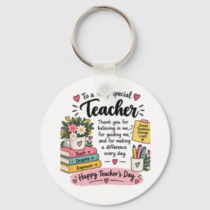 Teacher Appreciation Gift Happy Teacher's Day Key Ring