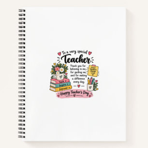 Teacher Appreciation Gift Happy Teacher's Day Notebook