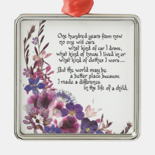 Teacher Appreciation Gift Metal Ornament