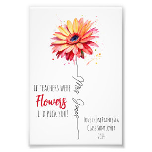 teacher appreciation gift pick you daisy Gerber Photo Print