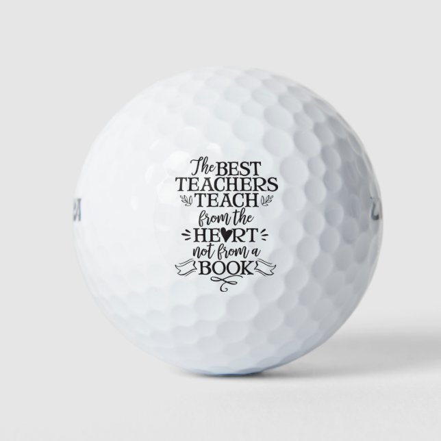 Teacher Appreciation Gift Teach Heart Thank You Golf Balls (Front)