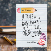 Teacher Appreciation Gnome With Heart