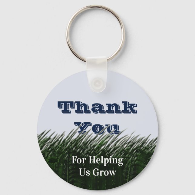Teacher Appreciation Green Grass Elementary Thanks Key Ring (Front)