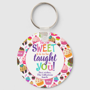  Teacher Appreciation How Sweet Cupcake Key Ring