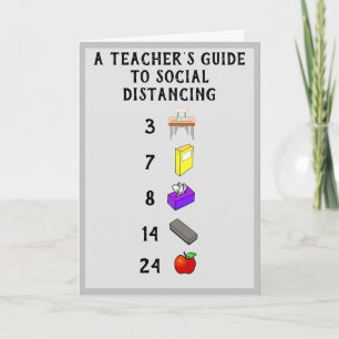 Teacher Appreciation in a distancing world Card
