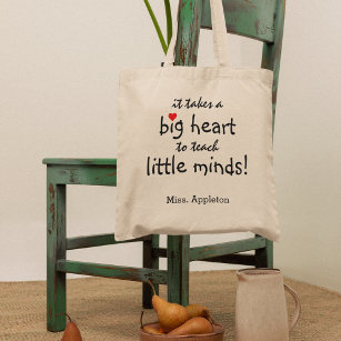 Teacher Appreciation Little Minds   Personalised Tote Bag