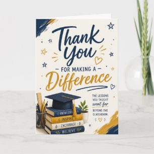 Teacher Appreciation Making a Difference Card