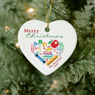 Teacher Appreciation Merry Christmas Ornament