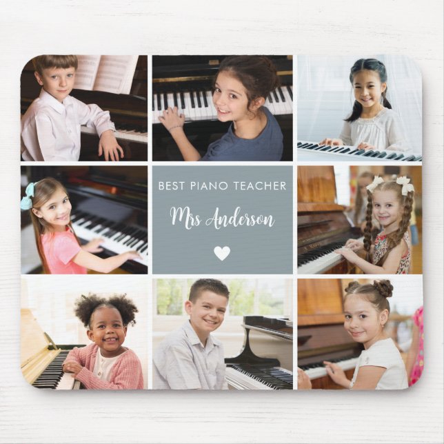 Teacher Appreciation Music Office Photo Collage Mouse Pad (Front)
