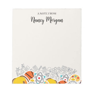 Teacher Appreciation Name Crayon School Supplies Notepad