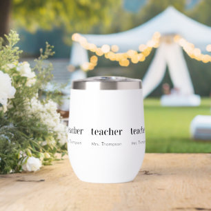 Teacher Appreciation Name Modern Teacher Gift