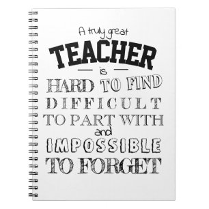 Teacher Appreciation Notebook Thank you gift