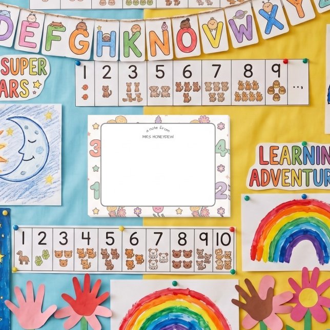 Teacher appreciation Numbers Pattern  Post-it Notes (Creator Uploaded)