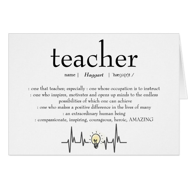 Teacher Appreciation Personalised (Front Horizontal)