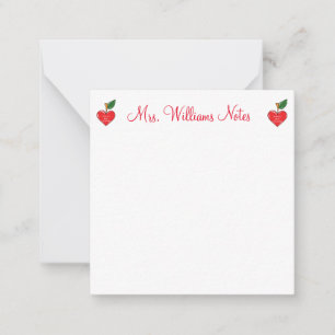 teacher appreciation personalised cute hearts chic card