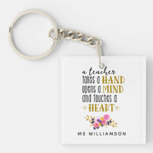 Teacher Appreciation Personalised Keychain Gift