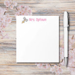 Teacher appreciation personalised pencil with bow notepad<br><div class="desc">Teacher appreciation personalised pencil with bow Notepad Add your own name, or the name of someone who would love it! Great for your favourite teacher, principal, secretary, dean, or anyone else at school! This notepad is a great size, and fully customisable! The sturdy paper and simplistic yet cute design is...</div>