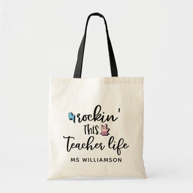 Teacher Appreciation Personalised Teacher Tote Bag (Front)