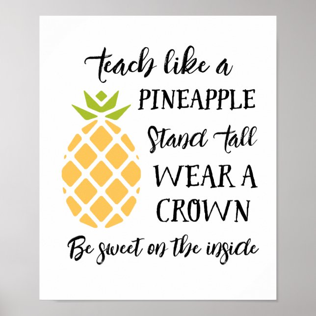 Teacher Appreciation Pineapple Summer School Poster (Front)