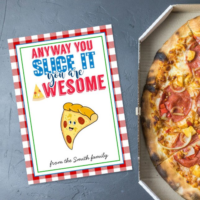 teacher appreciation pizza gift teacher slice it invitation (Creator Uploaded)