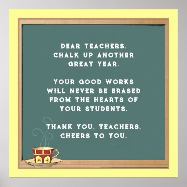 Teacher Appreciation Poster (Front)