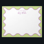 Teacher Appreciation Purple Green Wavy Notepad<br><div class="desc">Perfect gift for teachers,  featuring vibrant bold colours.
For more advanced customisation of this design,  e.g. changing layout,  font or text size please click the "CUSTOMIZE" button above. Please contact me for any questions!</div>