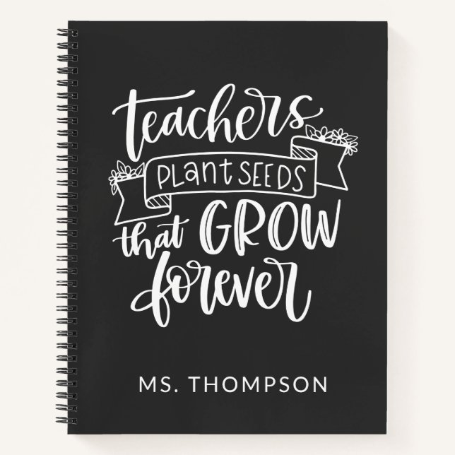 Teacher Appreciation Quote Personalised Notebook (Front)