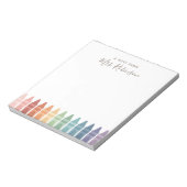 Teacher Appreciation Rainbow Crayon Notepad (Rotated)