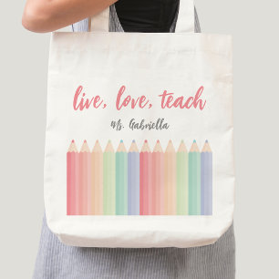 Teacher Appreciation Rainbow Tote Bag