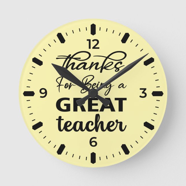 Teacher Appreciation Round Clock (Front)