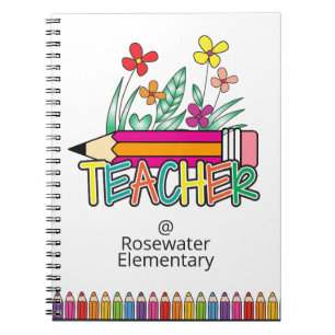 Teacher Appreciation School Name Notebook