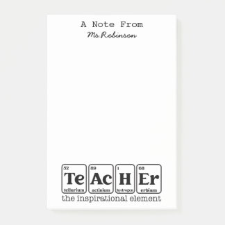 Teacher Appreciation Science Theme Stationary Post-it Notes
