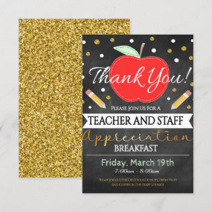 Teacher Appreciation Staff Invitation