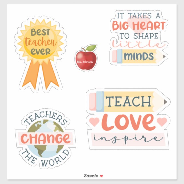 Teacher Appreciation Sticker Pack (Sheet)