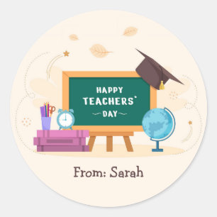Teacher Appreciation Stickers Chalkboard Custom
