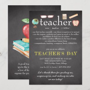 Teacher Appreciation   Teachers Day Invitation