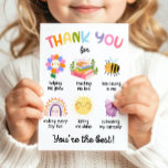 Teacher Appreciation Thank You Card Daycare Gift<br><div class="desc">A cute thank you card to show a teacher how much she is appreciated.</div>