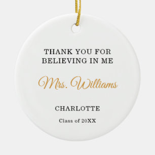 Teacher appreciation Thank You Ceramic Ornament