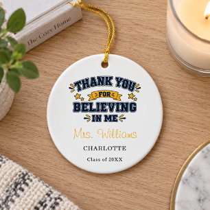 Teacher appreciation Thank You Ceramic Ornament