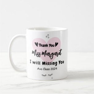 Teacher Appreciation Thank You School Custom Coffee Mug