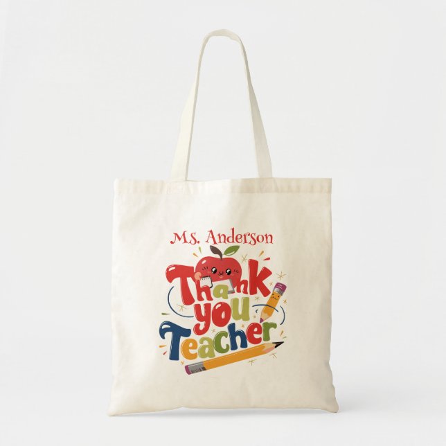 Teacher Appreciation Tote Bags (Front)