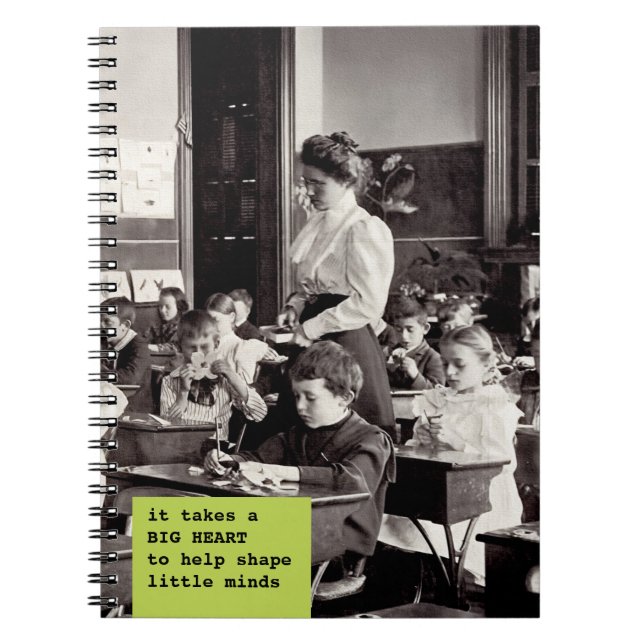 Teacher Appreciation Vintage Photo Gift  Notebook (Front)